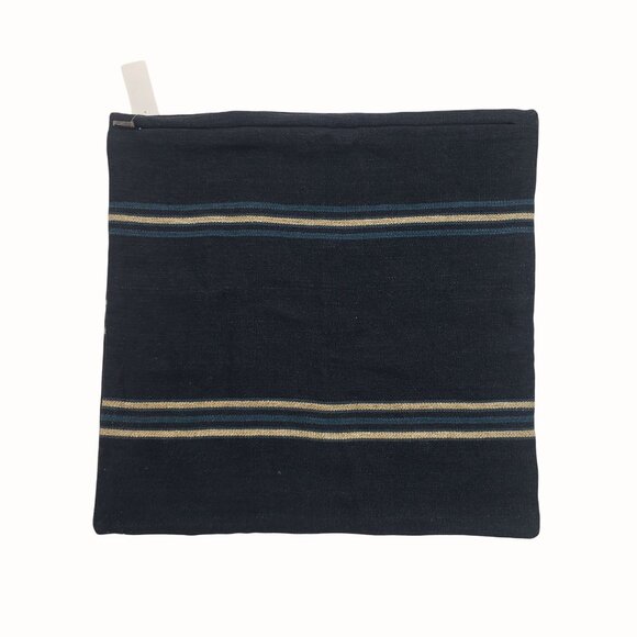 Ralph Lauren Home Mathers Throw Pillow Cover Blue Linen Zip Closure 22 x 22 Inch - Picture 2 of 16